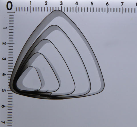 Curved Triangle Cutters set of 5